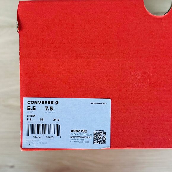 ⭐Converse Chuck 70 DE LUXE HEEL HI Platform 5.5 MEN Boots Sneakers Teal A08279C⭐ - Picture 7 of 10